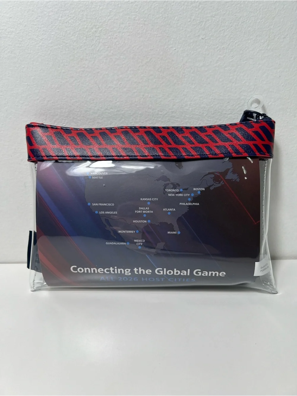 American Airlines FIFA Team USA World Cup Amenity Kit Clear Wristlet Bag Purse